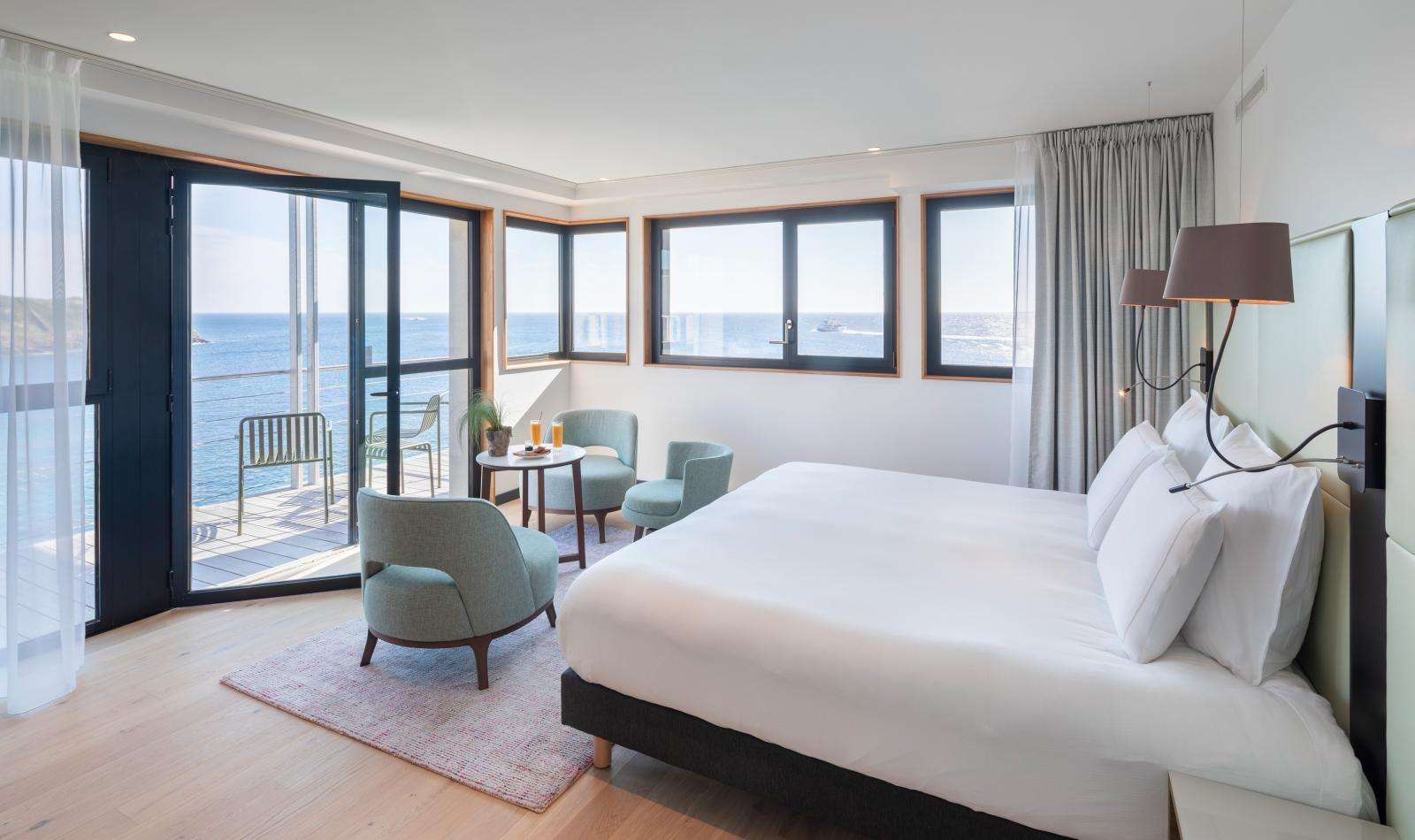 Hôtel Sainte-Barbe - Le Conquet - chambre vue mer