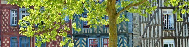 Rennes - Place Sainte Anne - maisons à pans de bois