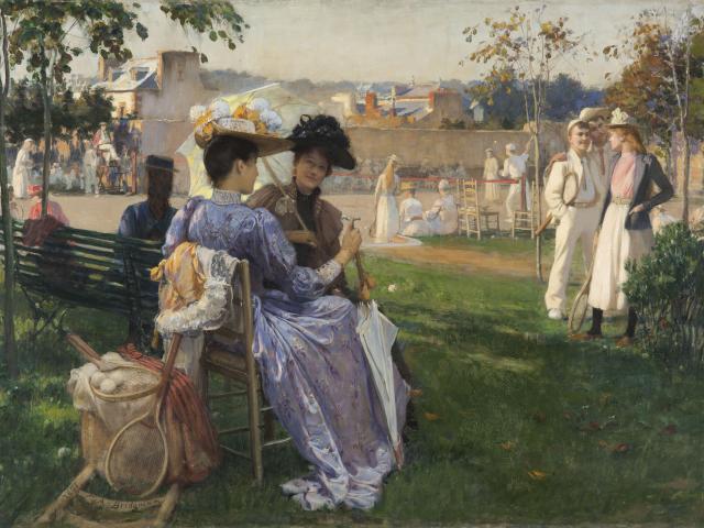 Frédéric-Arthur Bridgman - Le tennis à Dinard, 1891 - Huile sur toile