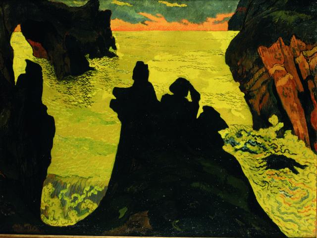 Georges Lacombe (Versailles, 1868 – Saint-Nicolas-des-Bois, 1916), La mer jaune, Camaret (inv. 965.191.1), 1882, huile sur toile, 60,7 cm x 81,5 cm