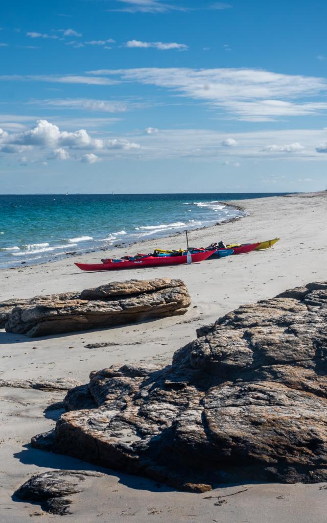 Ile de Groix - kayak sur la plage
