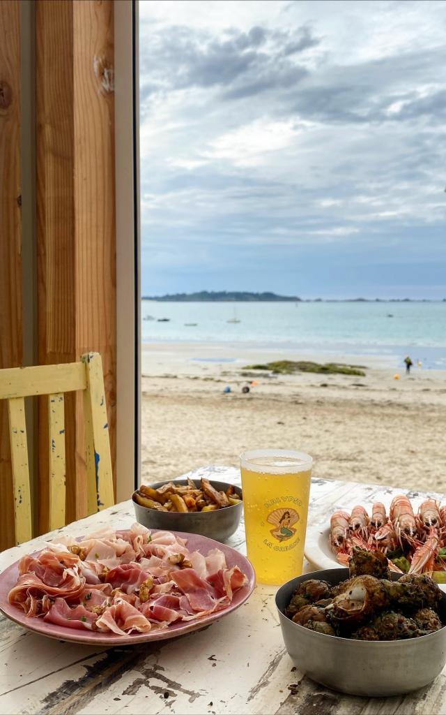 Spécialités du restaurant de plage Kalypso à Lancieux