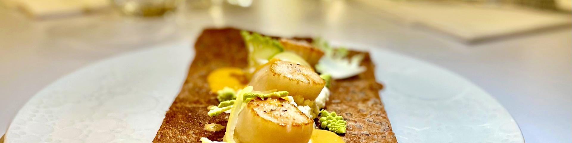 Risotto chou-fleur et Saint-Jacques à la Crêperie Sarrasin à Rennes