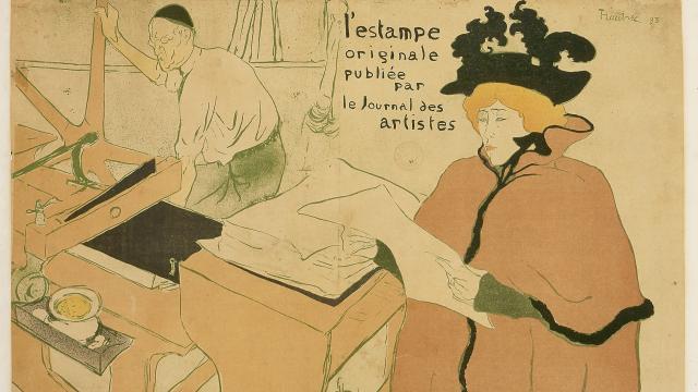 Toulouse -Lautrec Couverture de l’Estampe originale - Lithographie au pinceau et au crachis, 1893