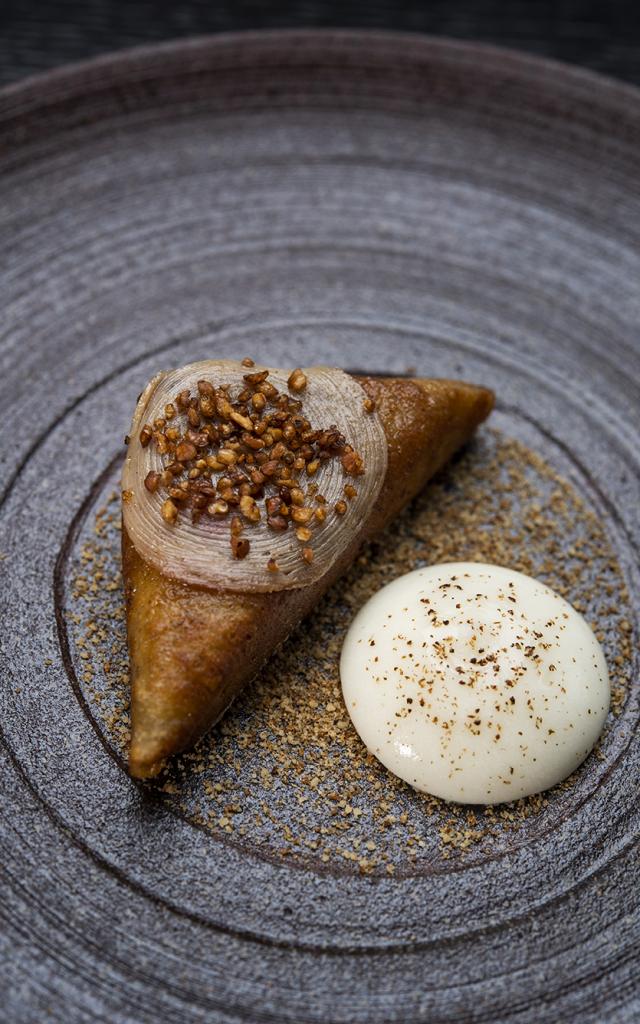Assiette au restaurant gastronomique Maison Kervarrec - Saint-Grégoire