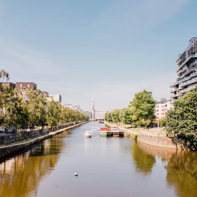 Vue sur la Vilaine depuis le pont de Bretagne