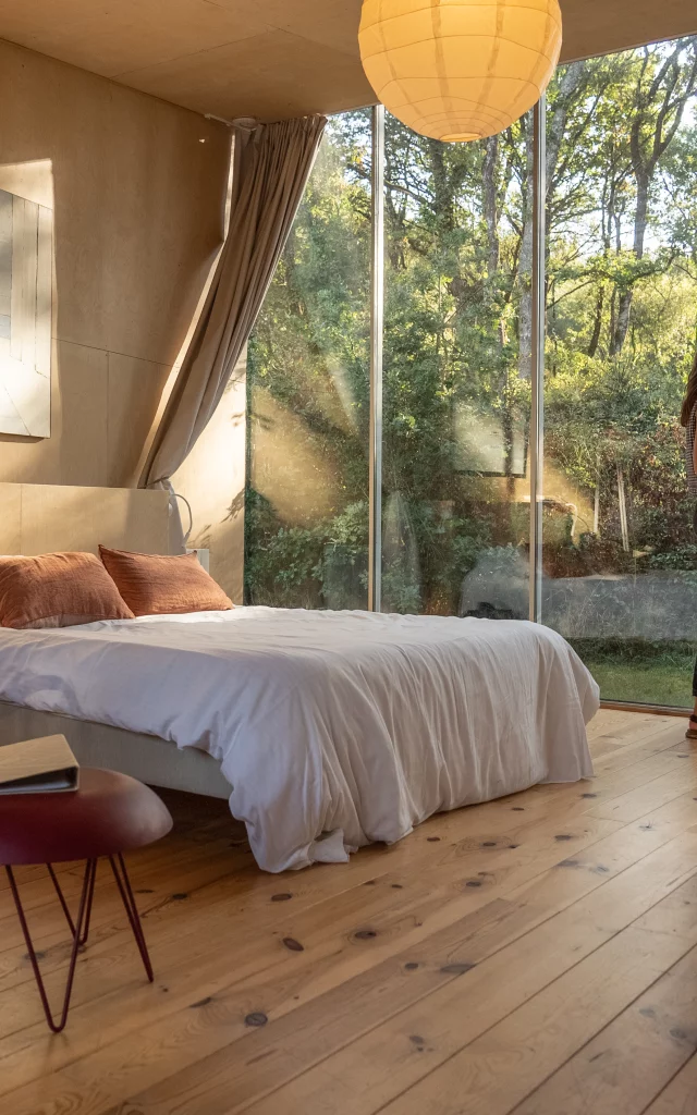 Ploemel - La belle Folie - Cabane Tissee - Chambre - Baignoire