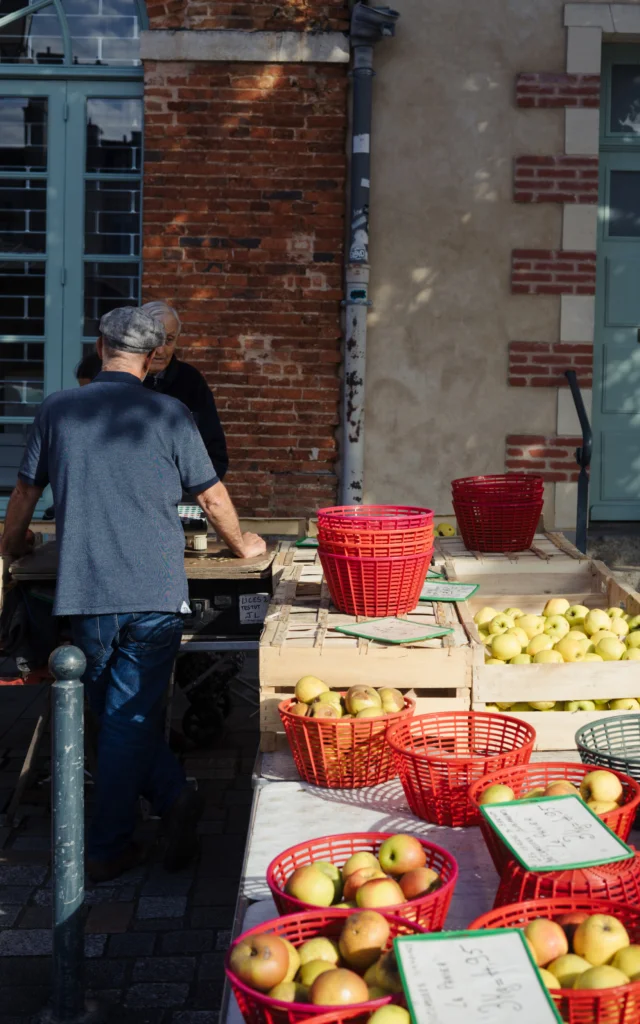 Rennes - Marché des lices - Marchand de pommes