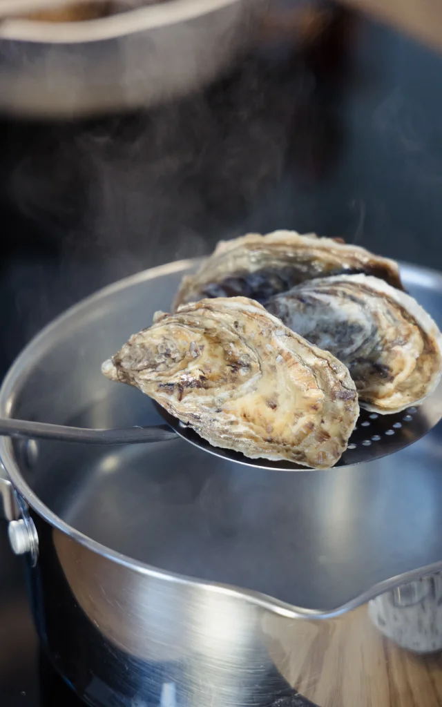 Huitres dans la casserole