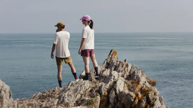 Cancale - Pointe du Grouin - Running à deux vue mer