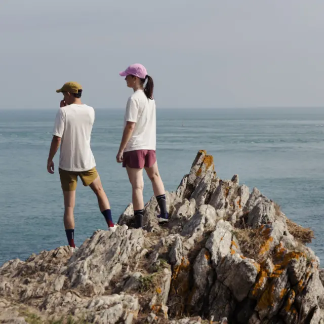 Cancale - Pointe du Grouin - Running à deux vue mer